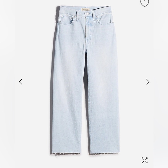NWT Madewell Petite Perfect Vintage Wide-Leg Crop Jean in Ward Wash - Picture 2 of 11